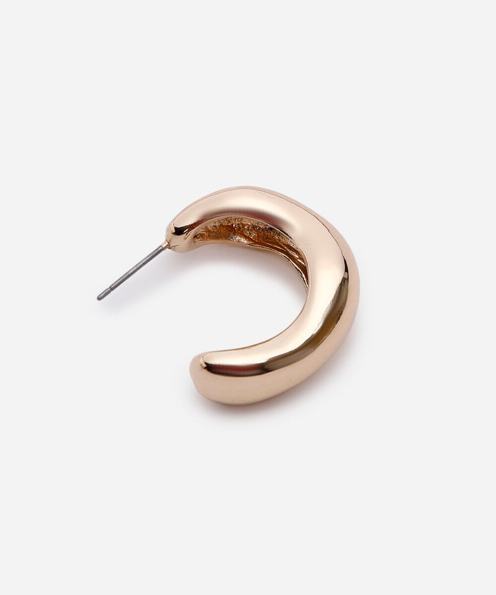brinco argola orgânica dourado