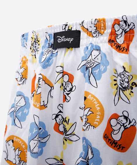 cueca samba canção de algodão ursinho pooh e amigos colorida