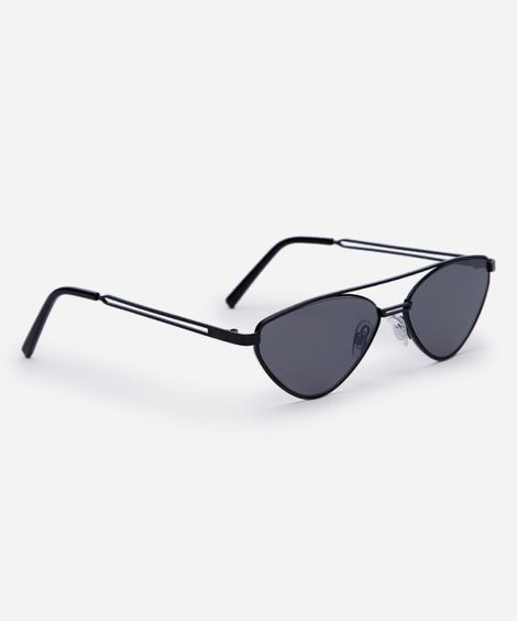 óculos de sol feminino gatinho de metal triton preto
