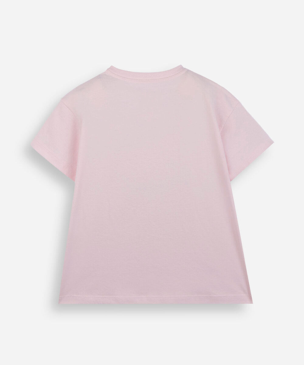 camiseta infantil em algodão hello kitty rosa