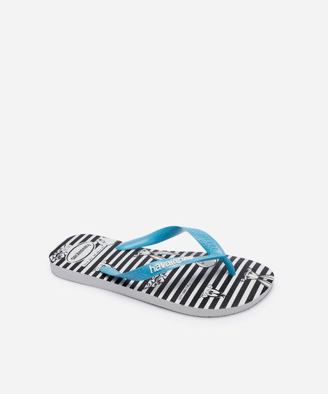 chinelo havaianas looney tunes listrado azul