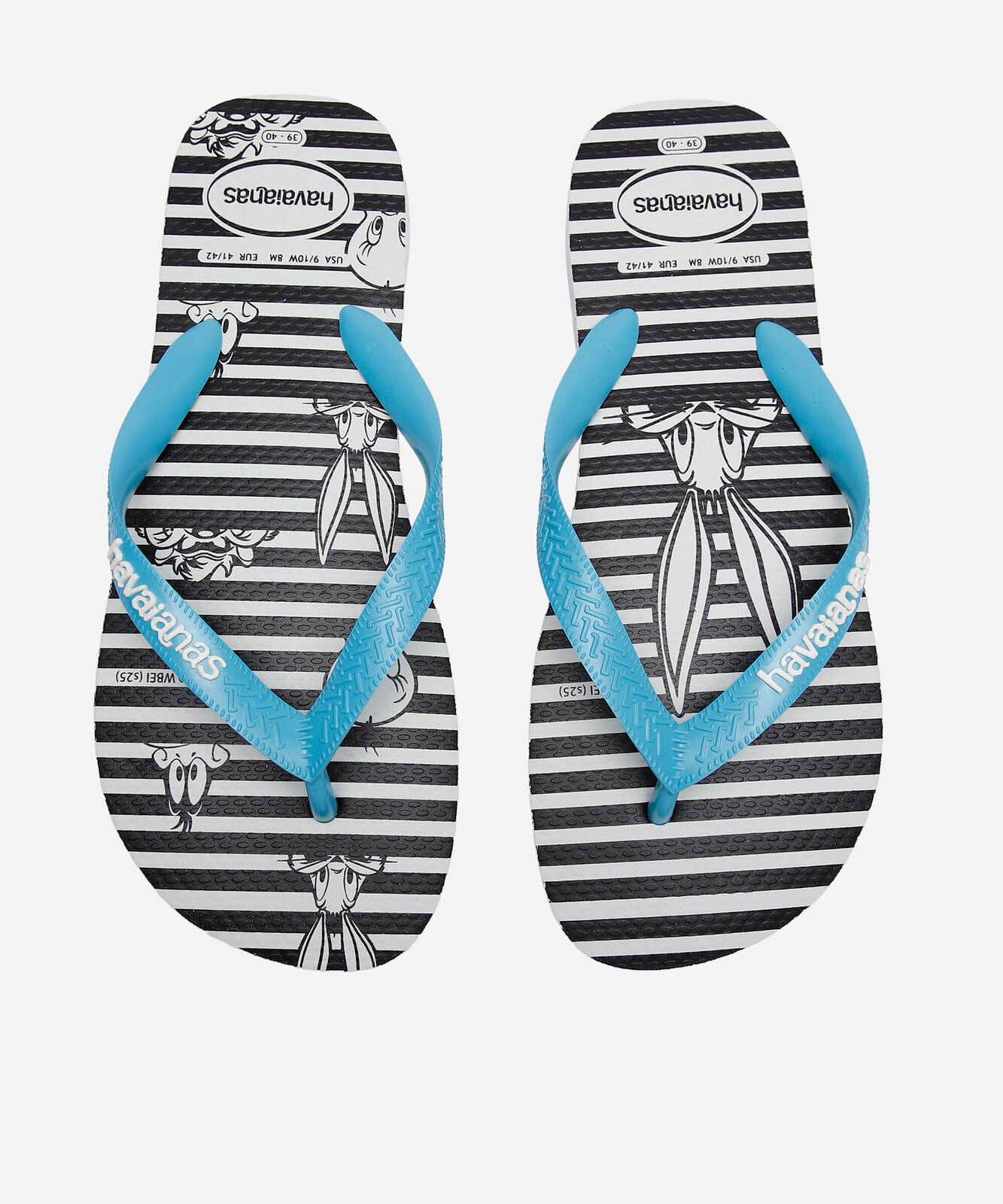 chinelo havaianas looney tunes listrado azul