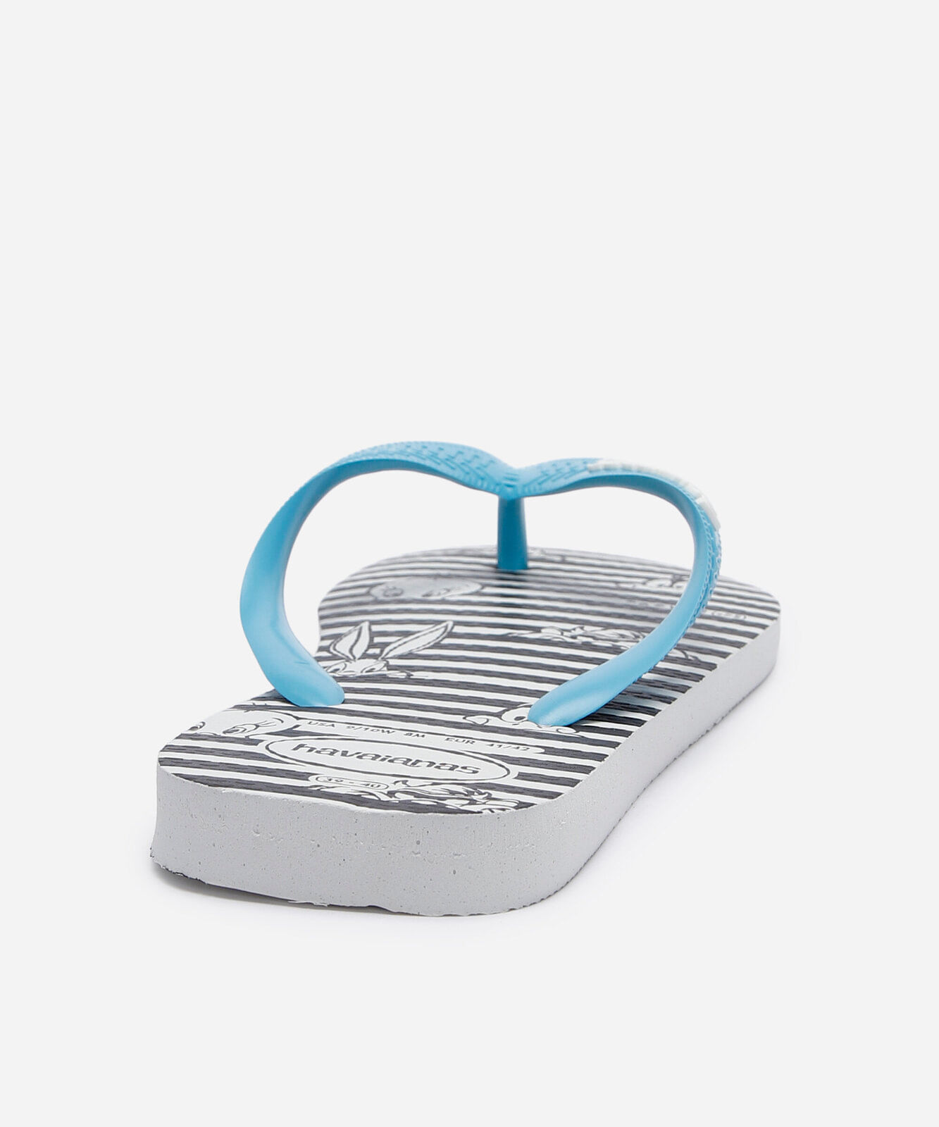 chinelo havaianas looney tunes listrado azul