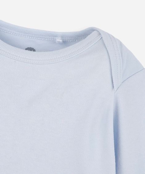 conjunto infantil body e calça de algodão azul