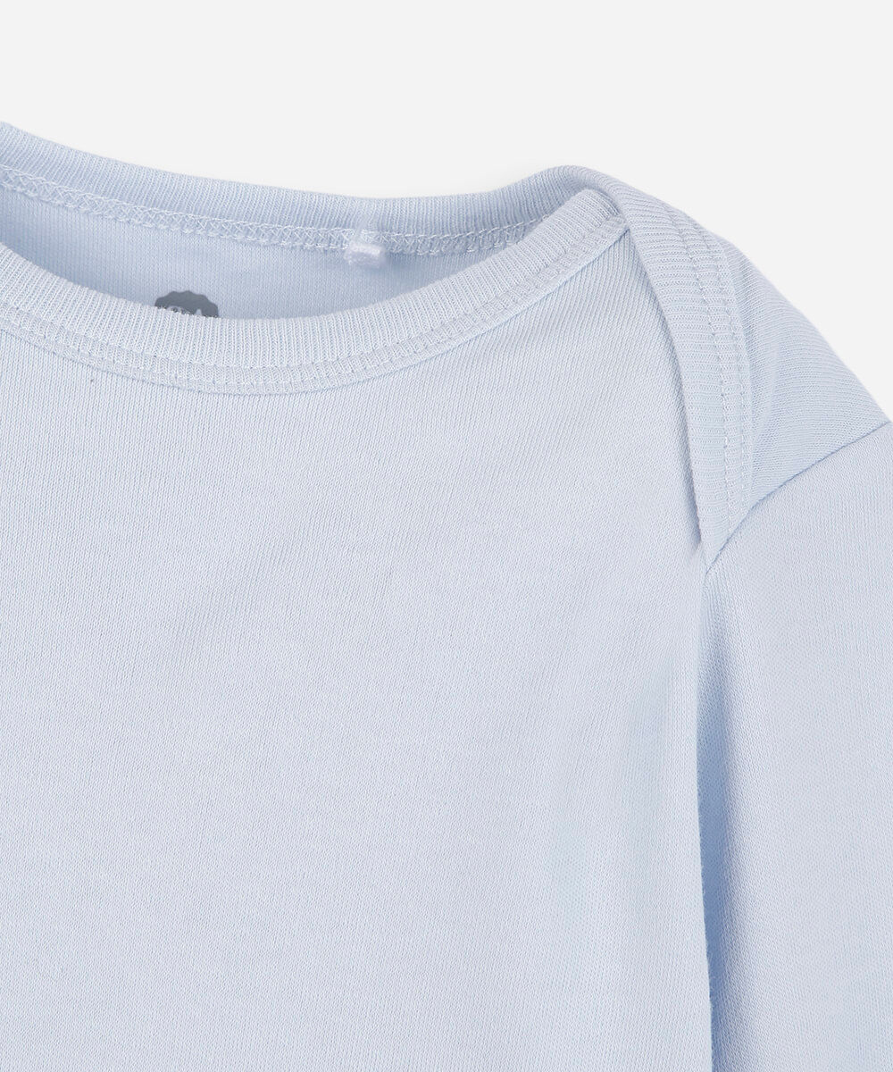 conjunto infantil body e calça de algodão azul