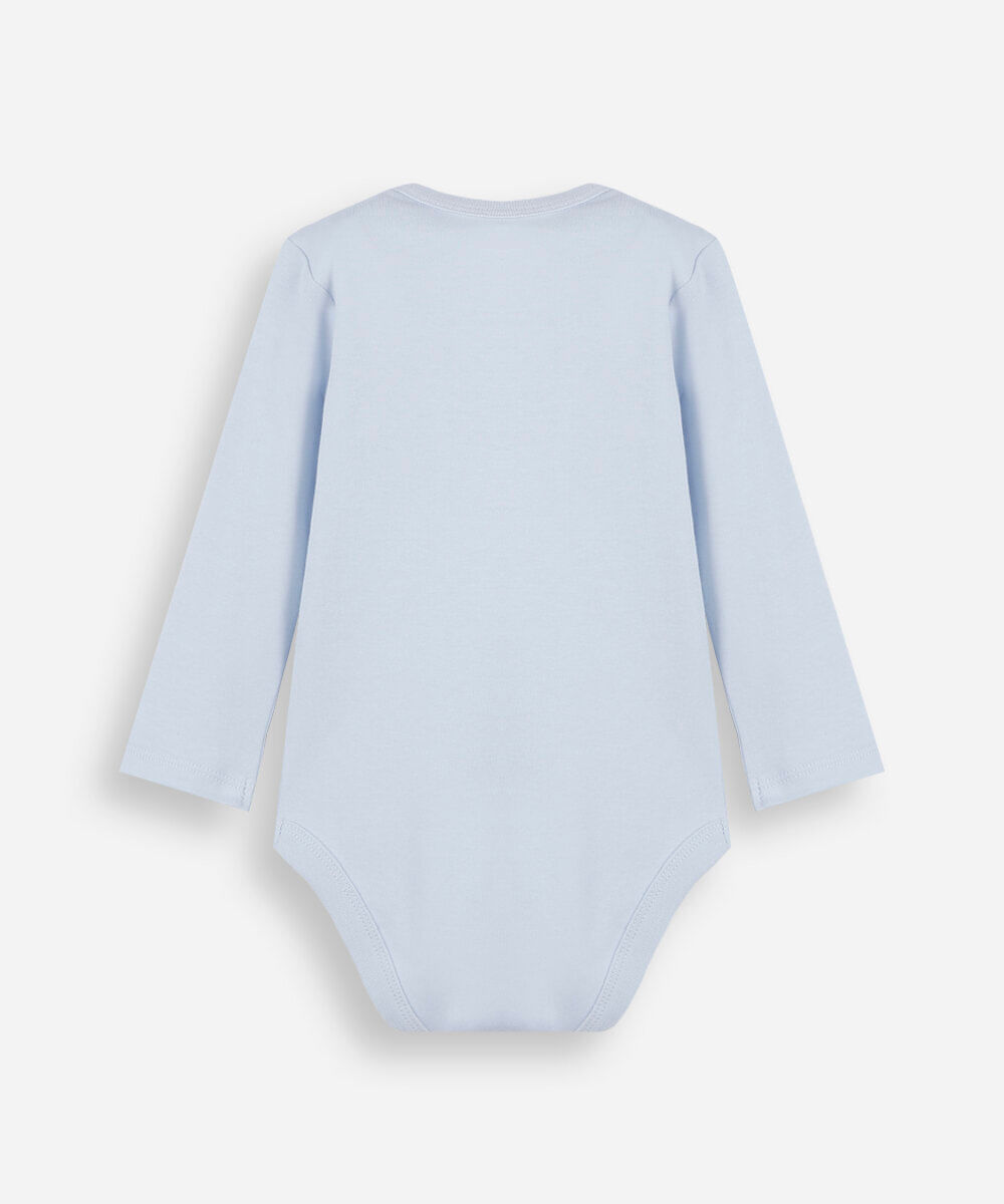 conjunto infantil body e calça de algodão azul