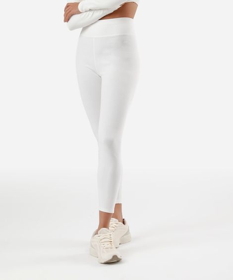 calça legging feminina com algodão esportiva branca