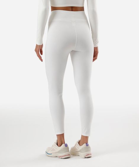 calça legging feminina com algodão esportiva branca