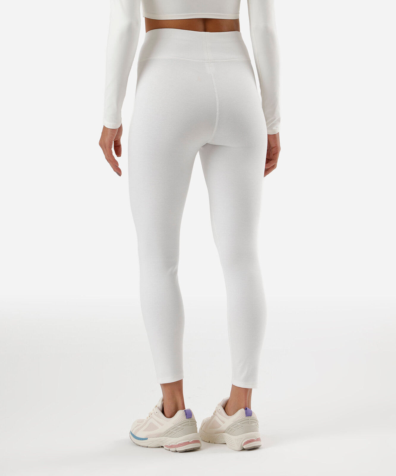 calça legging feminina com algodão esportiva branca