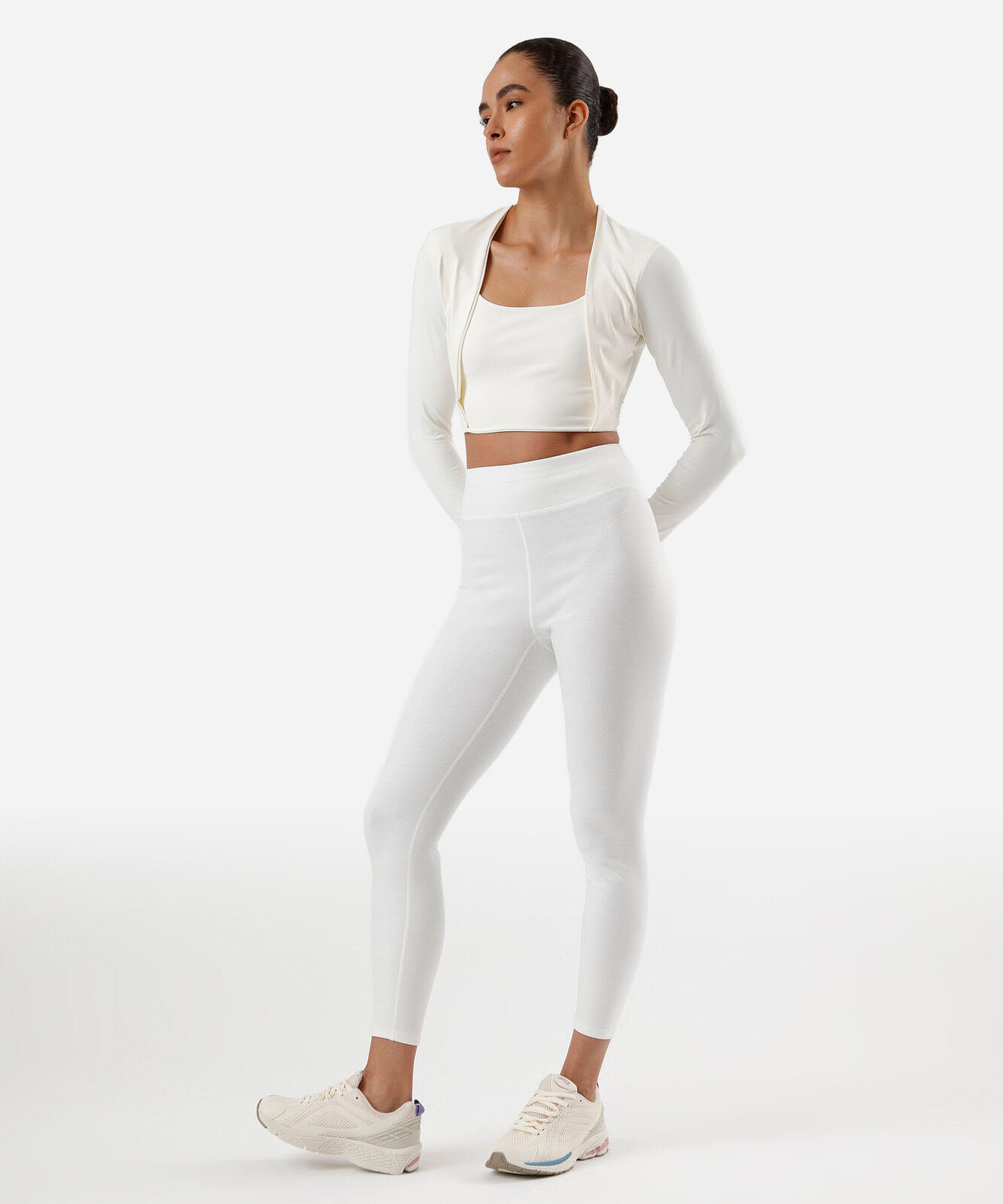 calça legging feminina com algodão esportiva branca