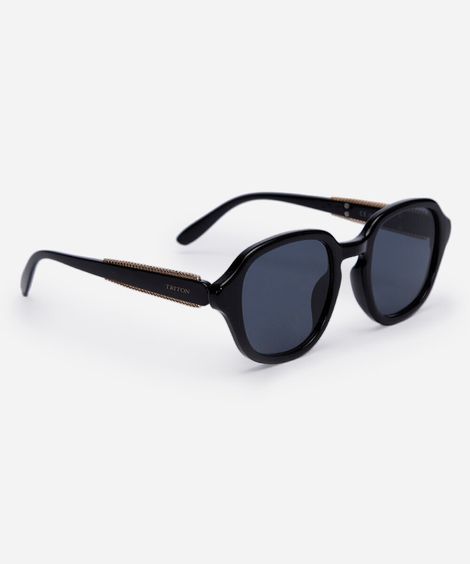 óculos de sol feminino quadrado de acetato triton preto