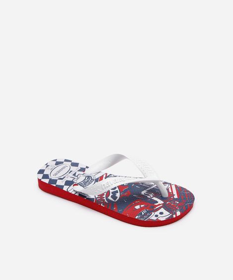 chinelo infantil havaianas disney relâmpago mcqueen vermelha