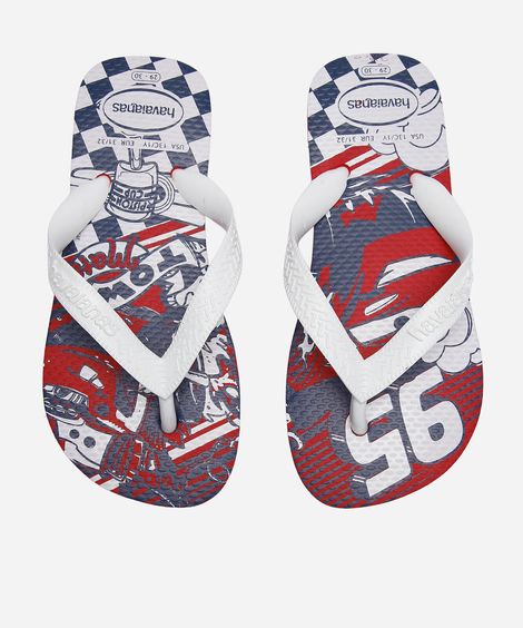 chinelo infantil havaianas disney relâmpago mcqueen vermelha