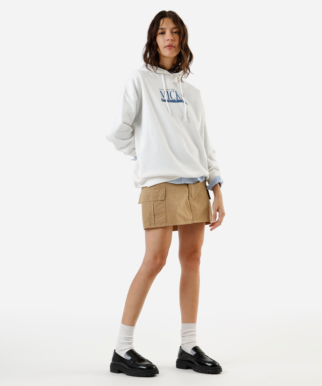 blusão de moletom feminino mickey off white