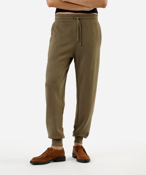 calça jogger feminina de moletinho verde