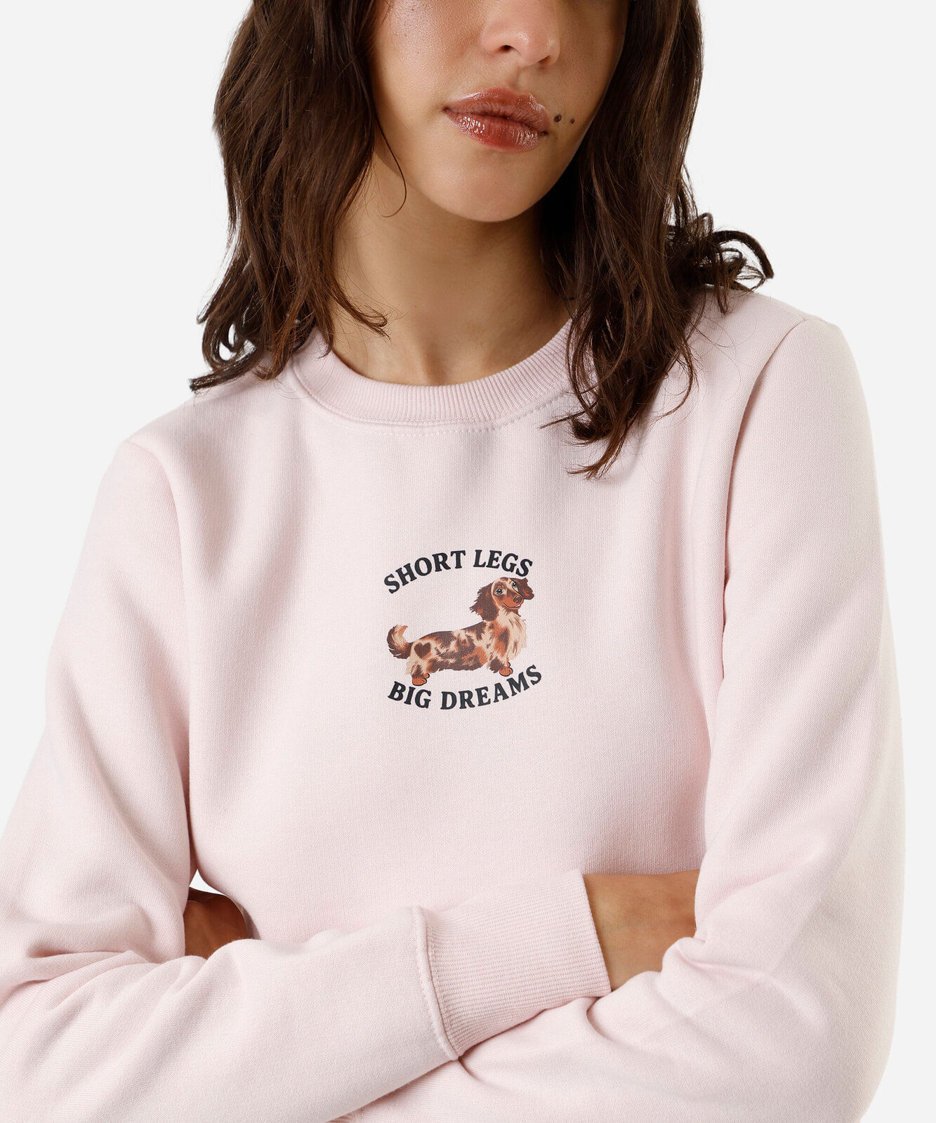 blusão feminino de moletom estampado rosa