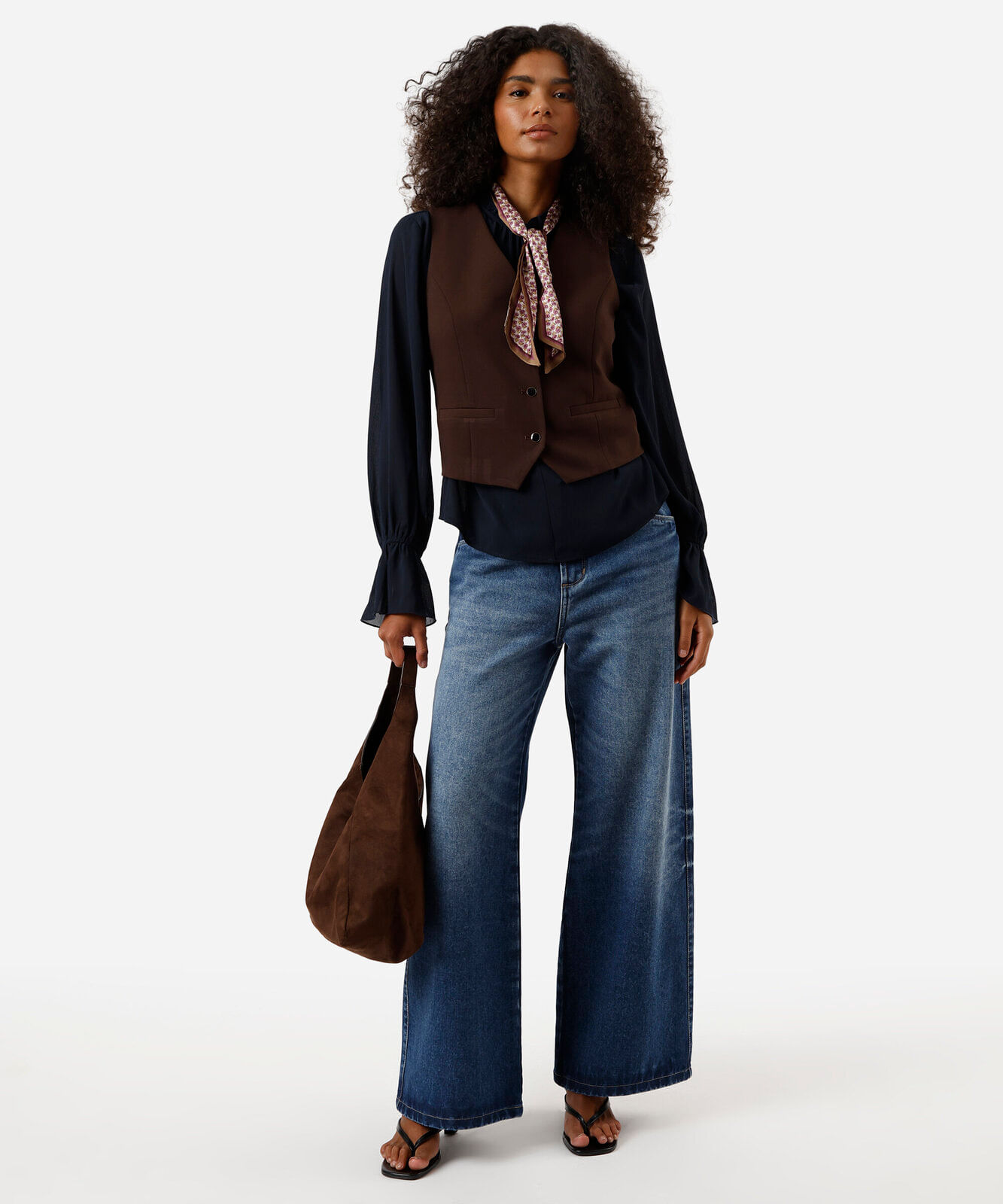 bata feminina com babado texturizada azul