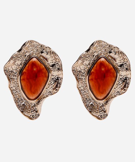 brinco orgânico resina turtle dourado