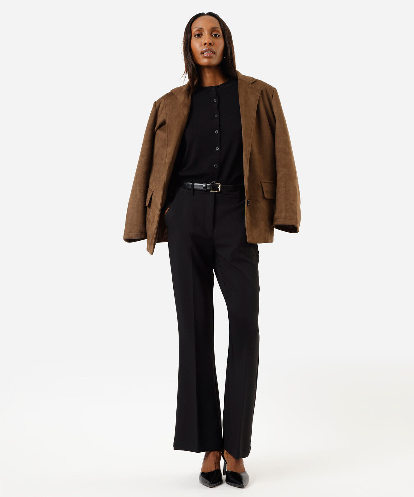 cardigan cropped feminino de tricot preto