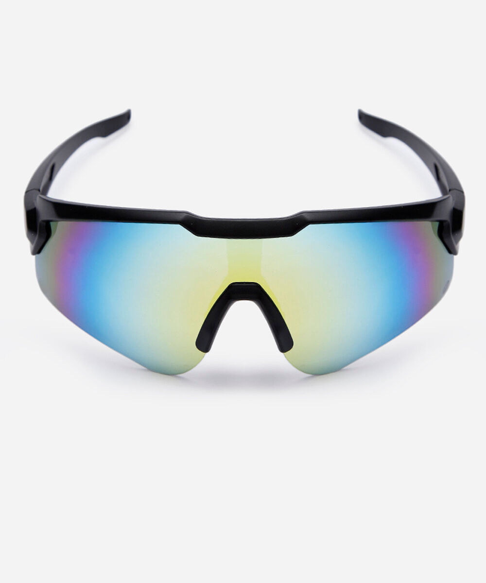 óculos de sol unissex esportivo de acetato preto