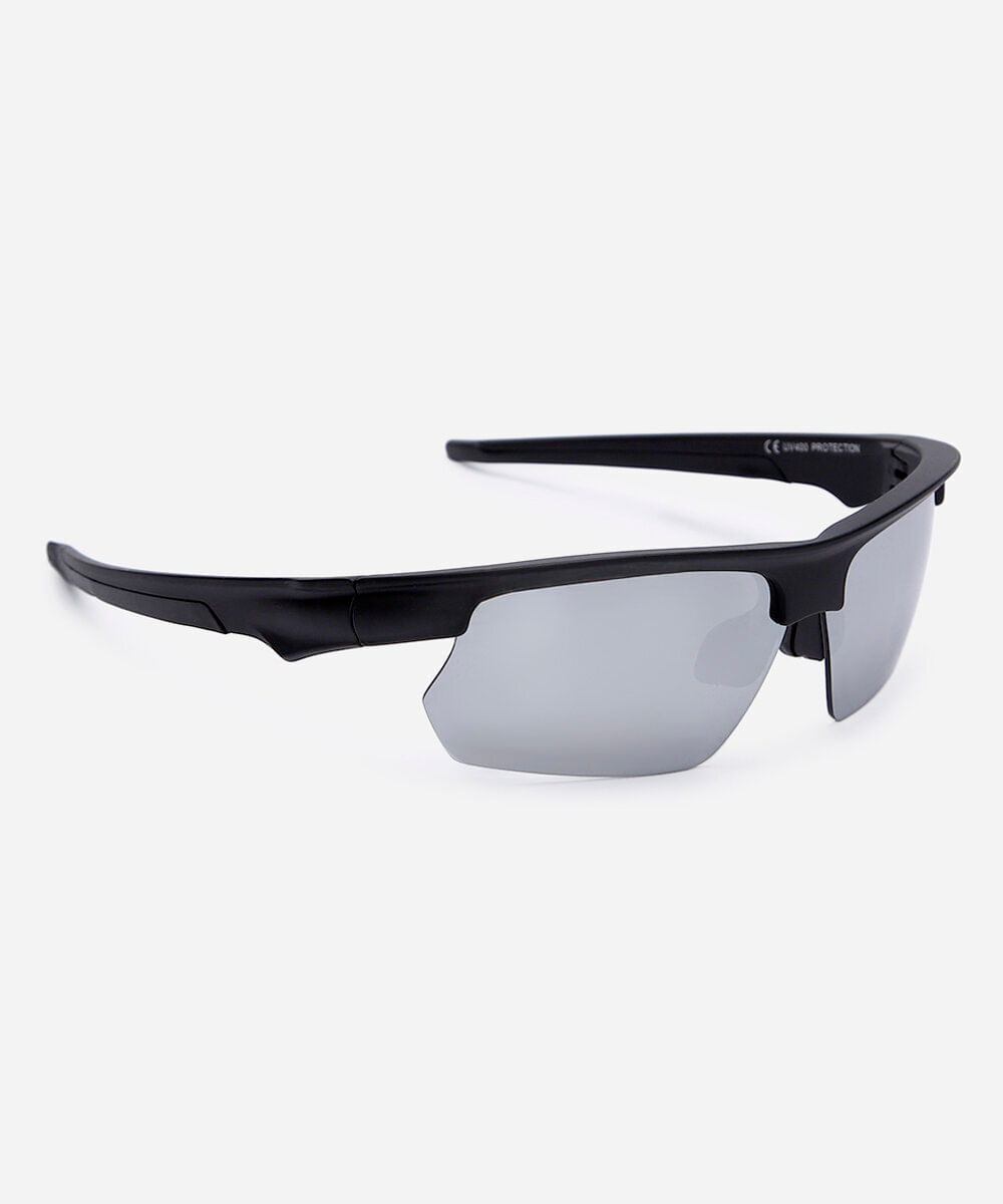 óculos de sol unissex esportivo de acetato preto
