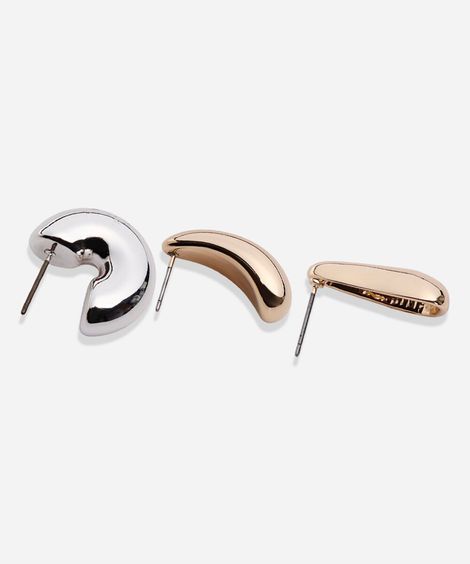 kit de brincos bold mix dourado