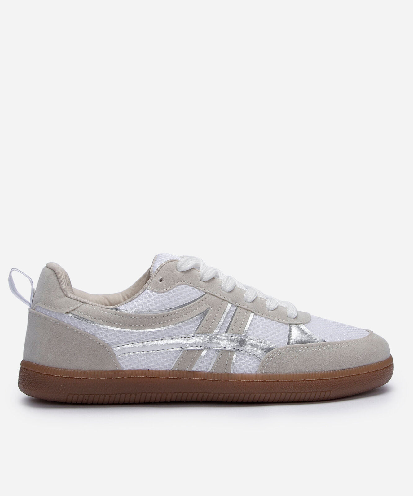 tênis casual feminino texturizado branco