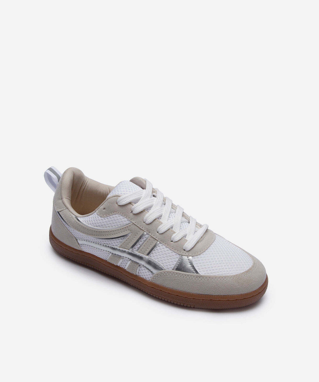 tênis casual feminino texturizado branco