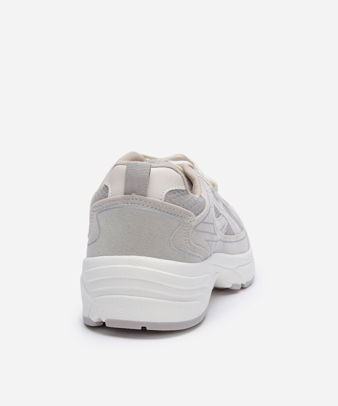 tênis feminino daddy sneaker recortes bege