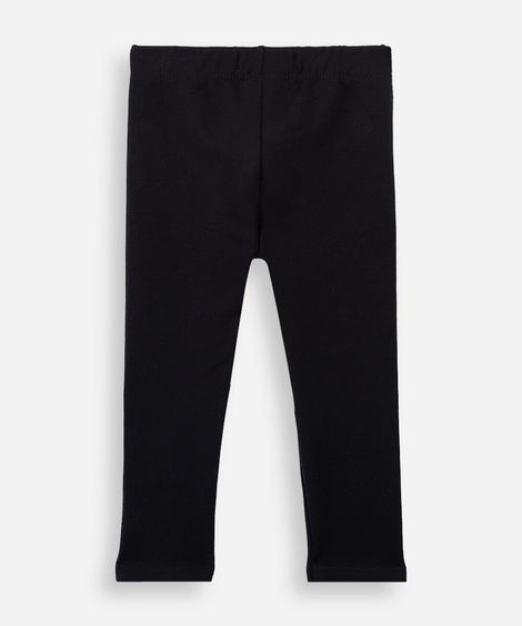 calça legging infantil de algodão preta