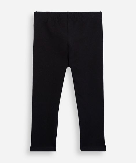 calça legging infantil de algodão preta