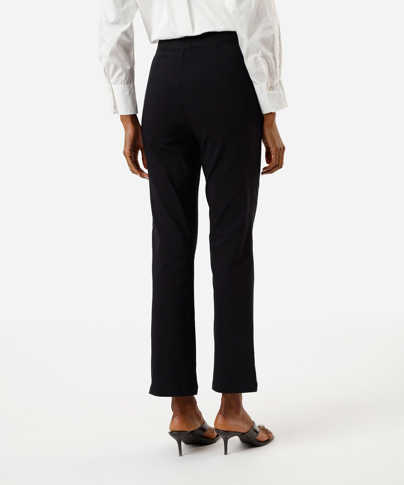calça skinny feminina alfaiataria preta
