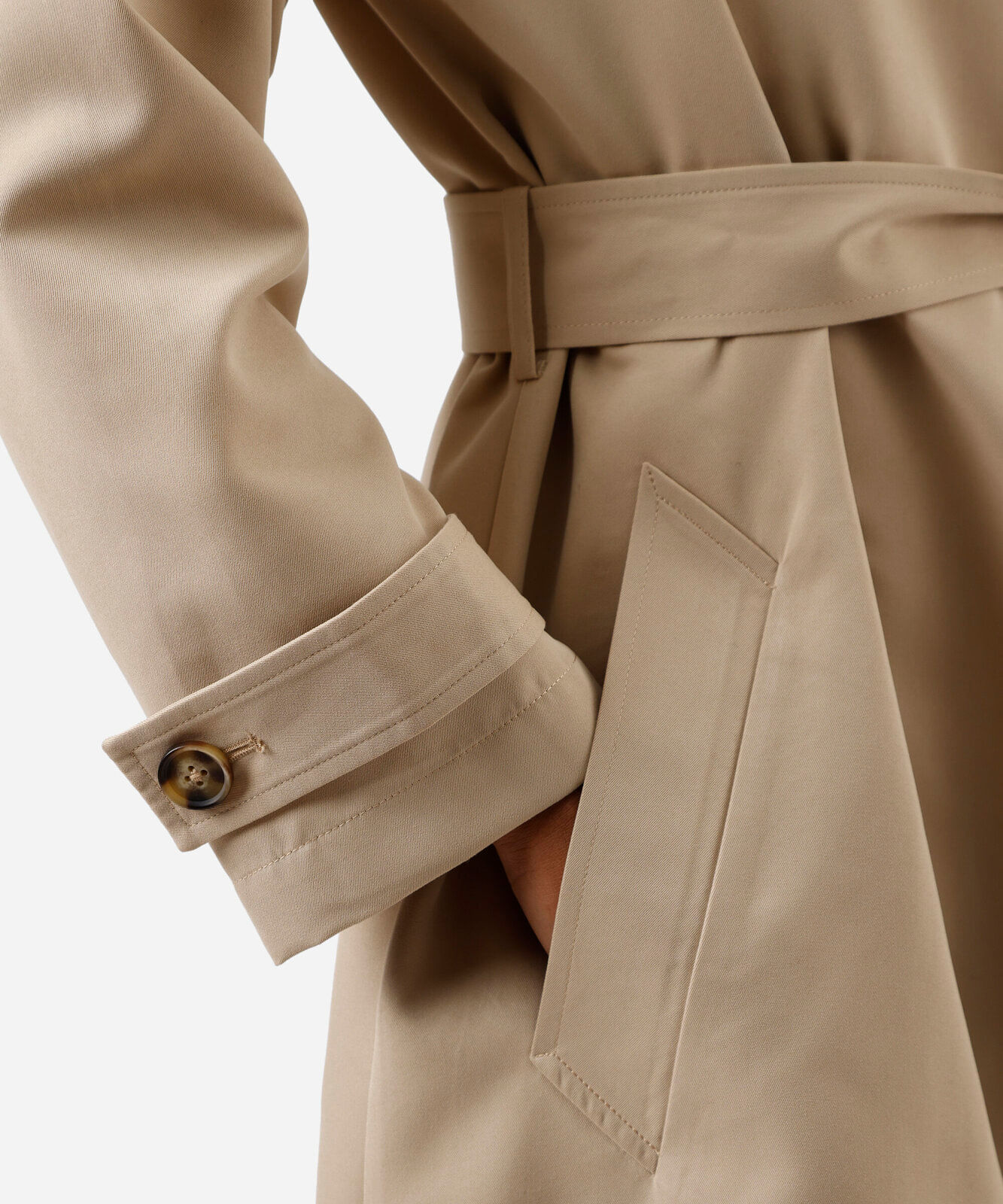 casaco trench coat midi feminino bege