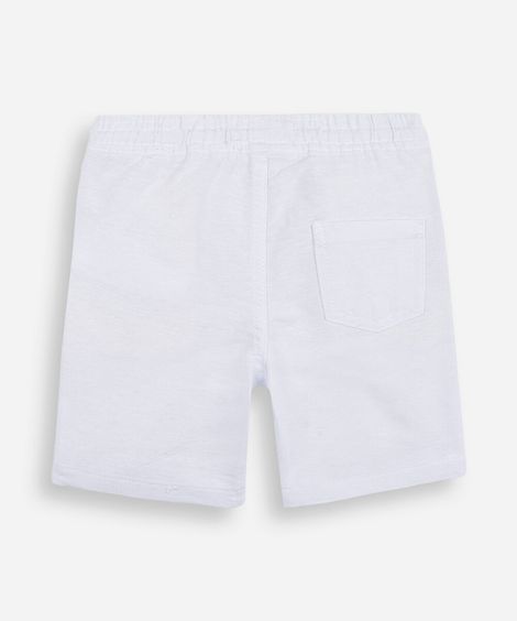 bermuda infantil cós elástico branca