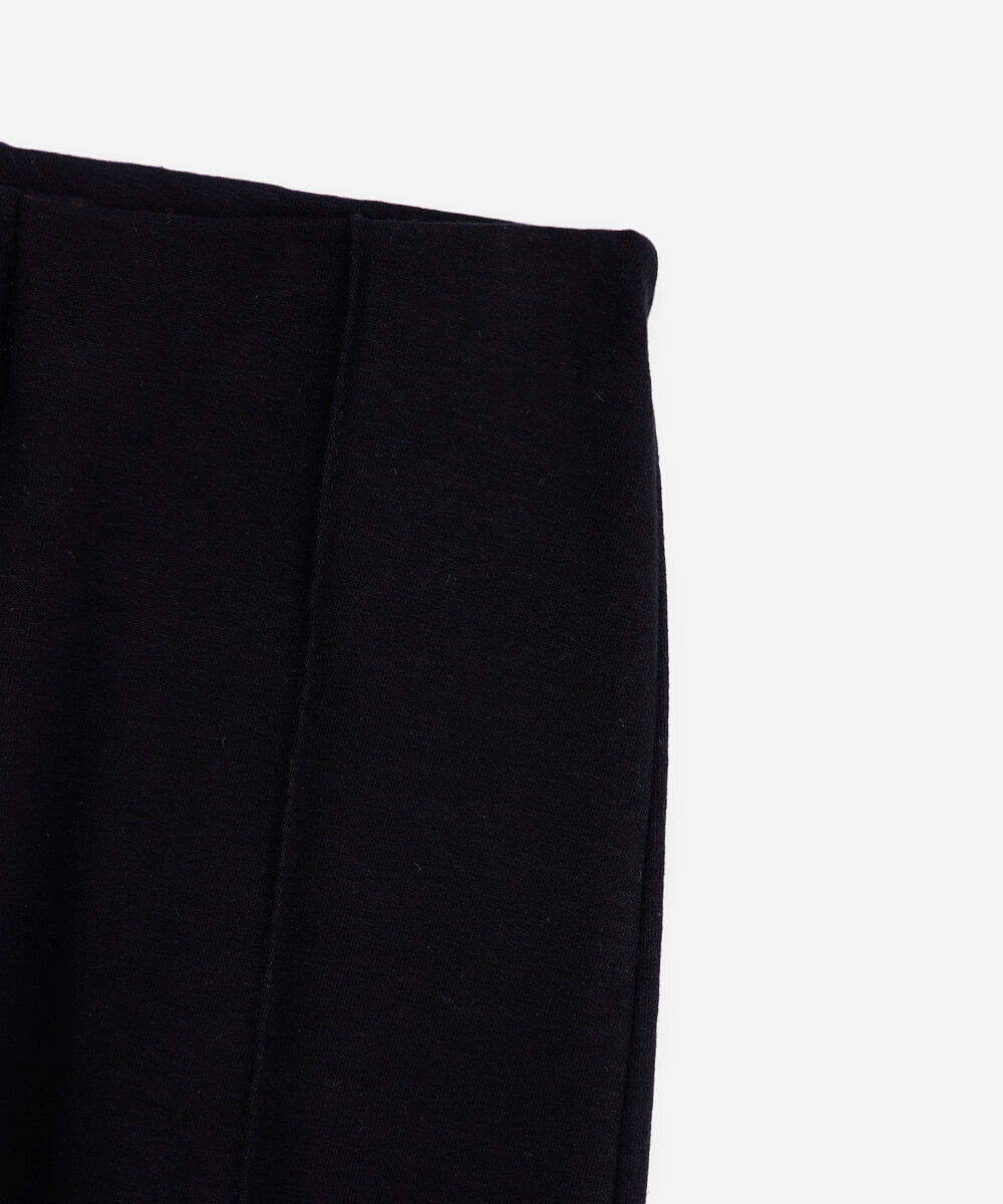 calça flare infantil de algodão com nervura preta