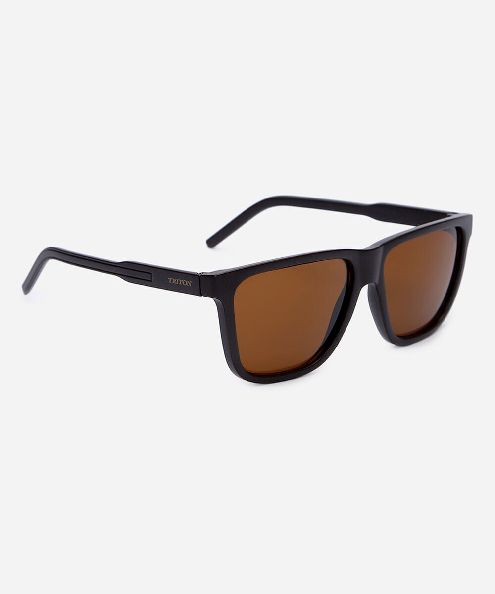 óculos de sol masculino quadrado de acetato triton marrom