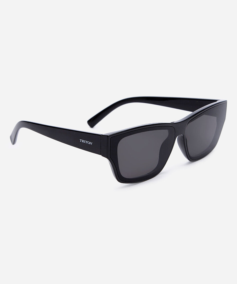 óculos de sol masculino quadrado de acetato triton preto