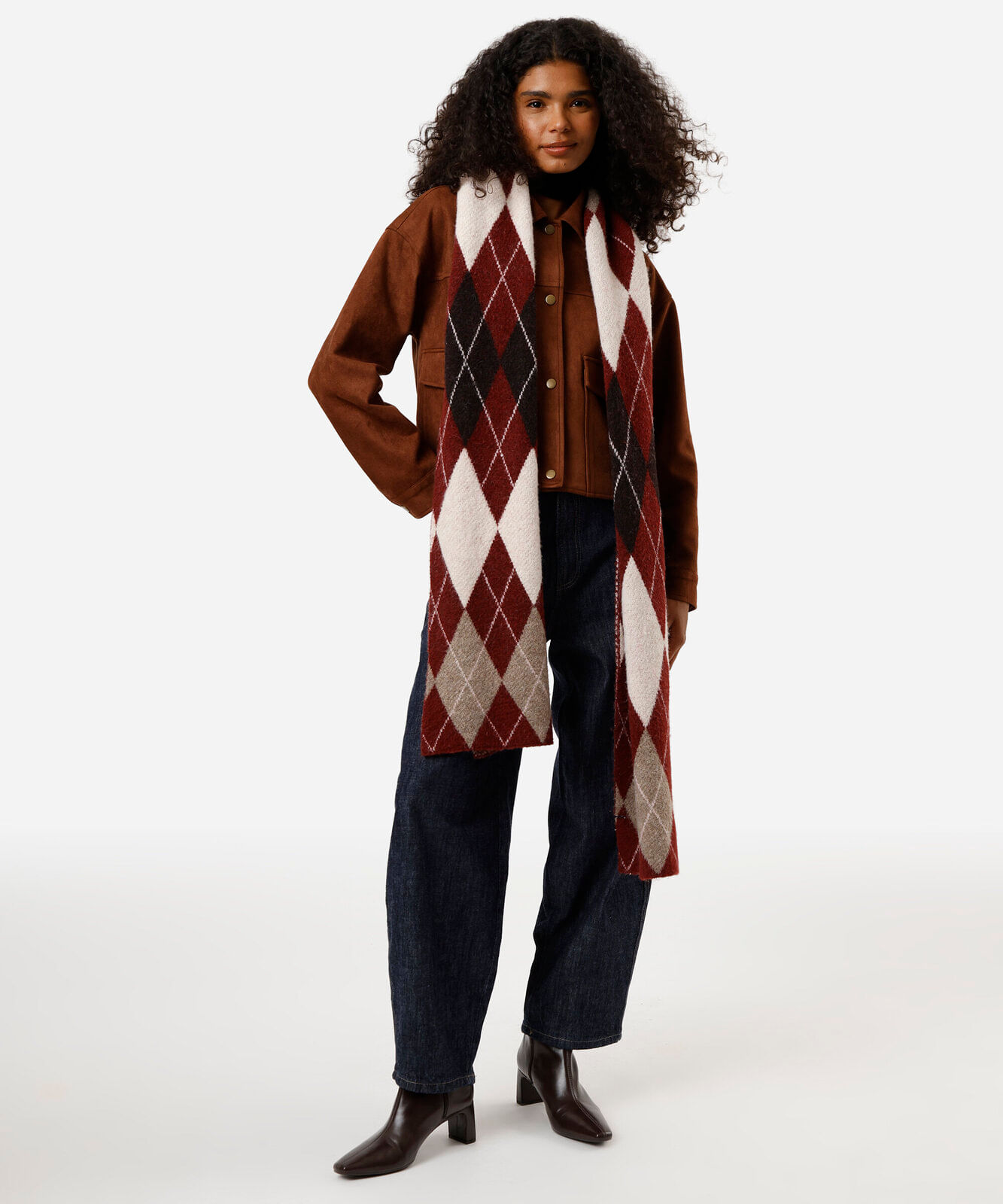 jaqueta feminina de veludo cotelê com bolsos marrom