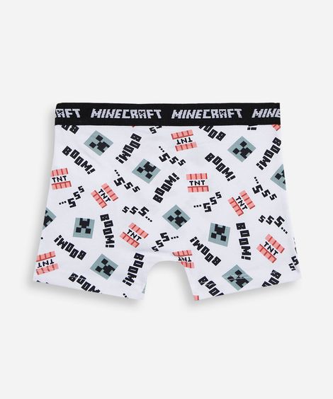 kit de 2 cuecas infantis de algodão minecraft colorido