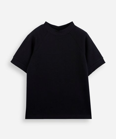 camiseta infantil slim raglan preta