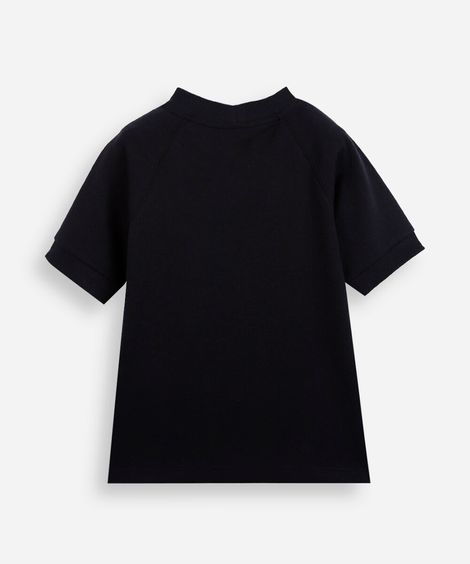 camiseta infantil slim raglan preta