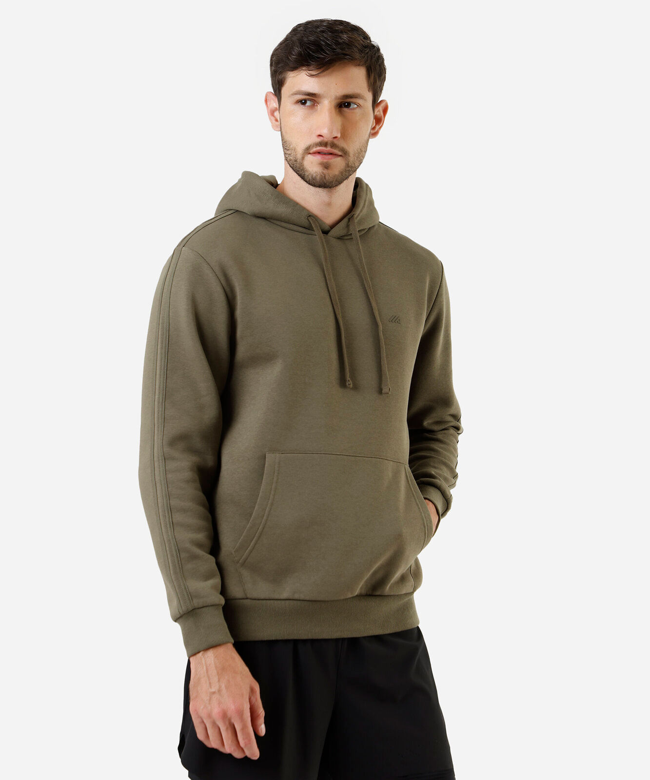 blusão masculino de moletom esportivo com capuz verde