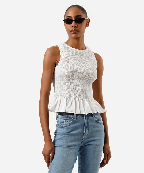 regata feminina cavado laxtex off white