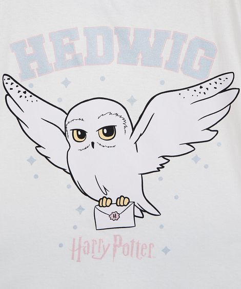 pijama curto infantil de algodão harry potter off white