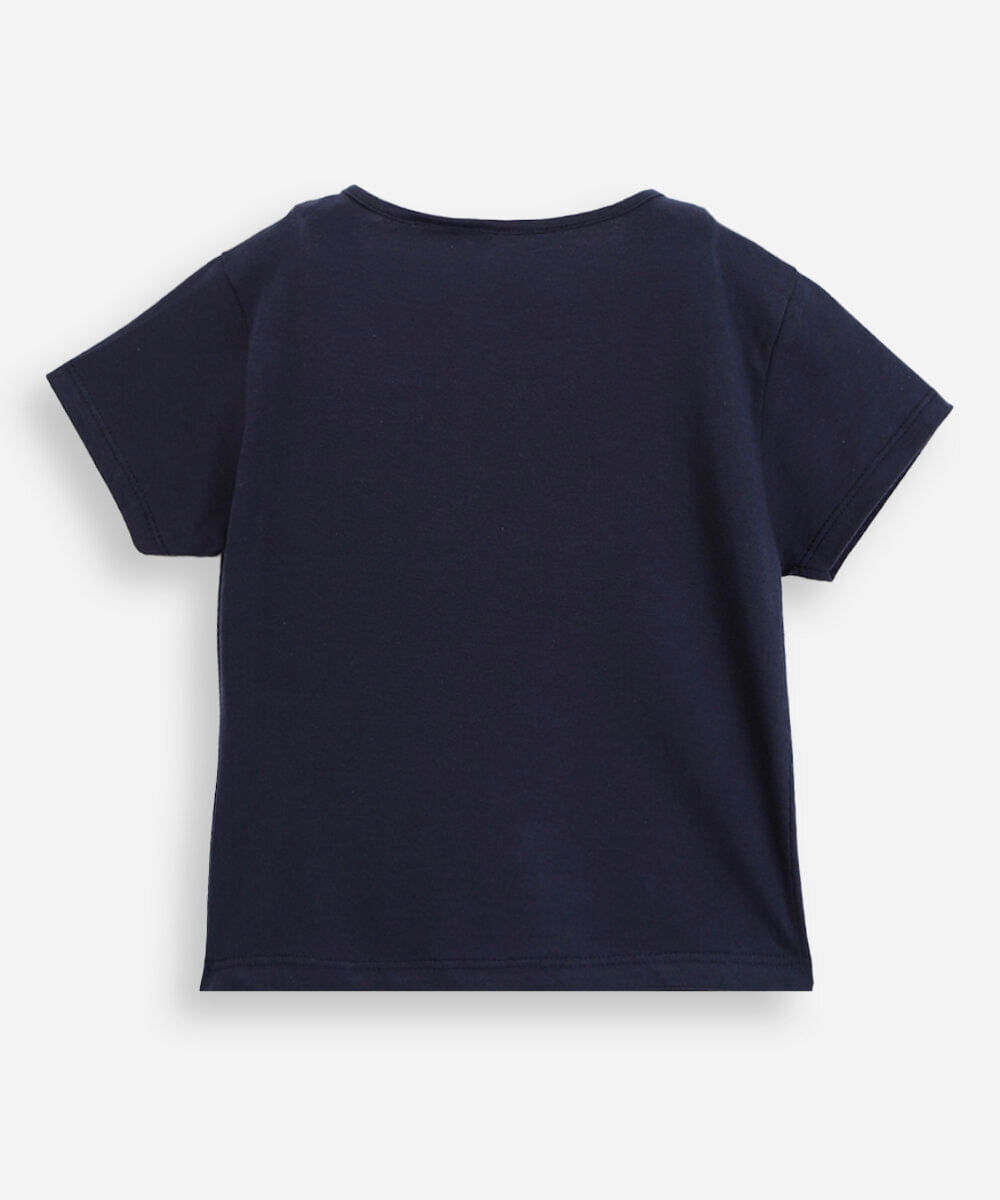 camiseta infantil de algodão manga curta hello kitty azul