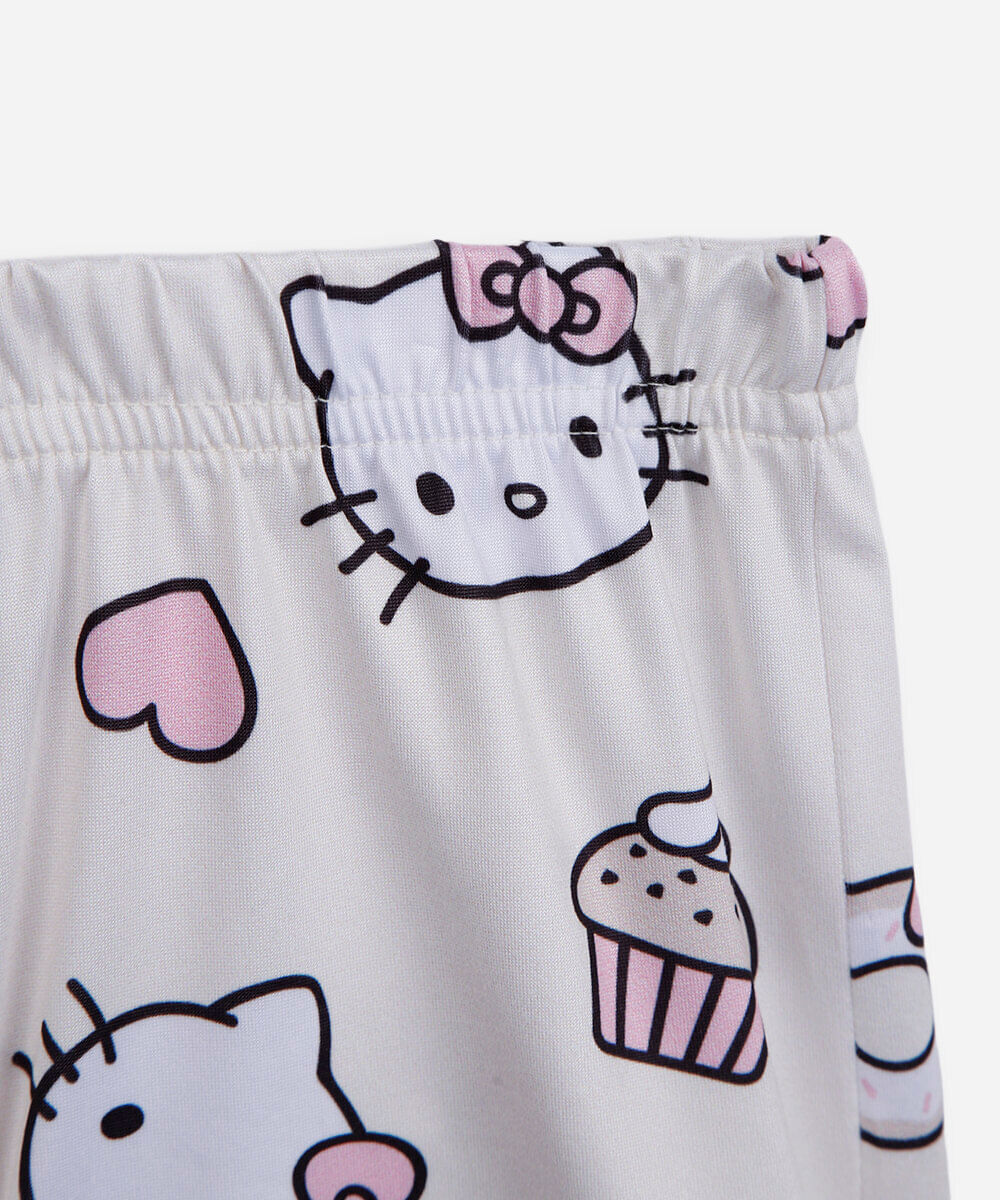 pijama curto infantil hello kitty off white