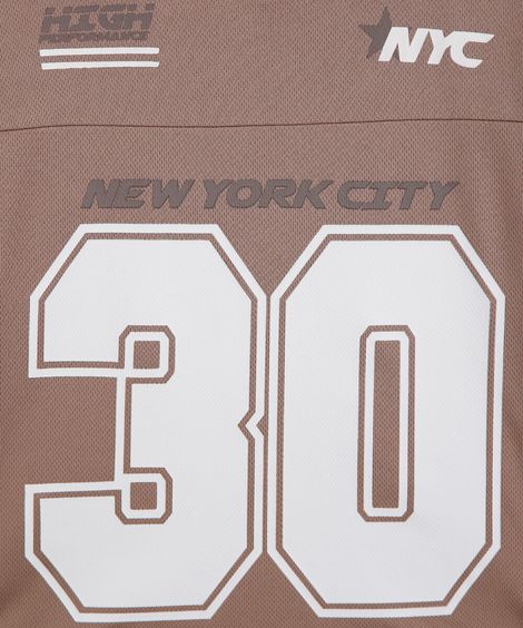 camiseta esportiva infantil manga curta bege