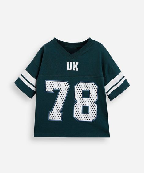 camiseta infantil futebol americano verde