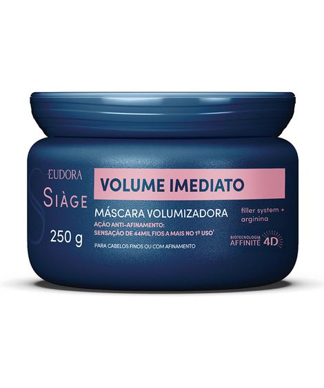 eudora siage máscara capilar volume imediato 250g