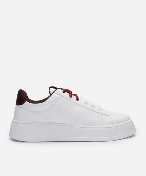 tênis plataforma cadarço duplo oneself marrom